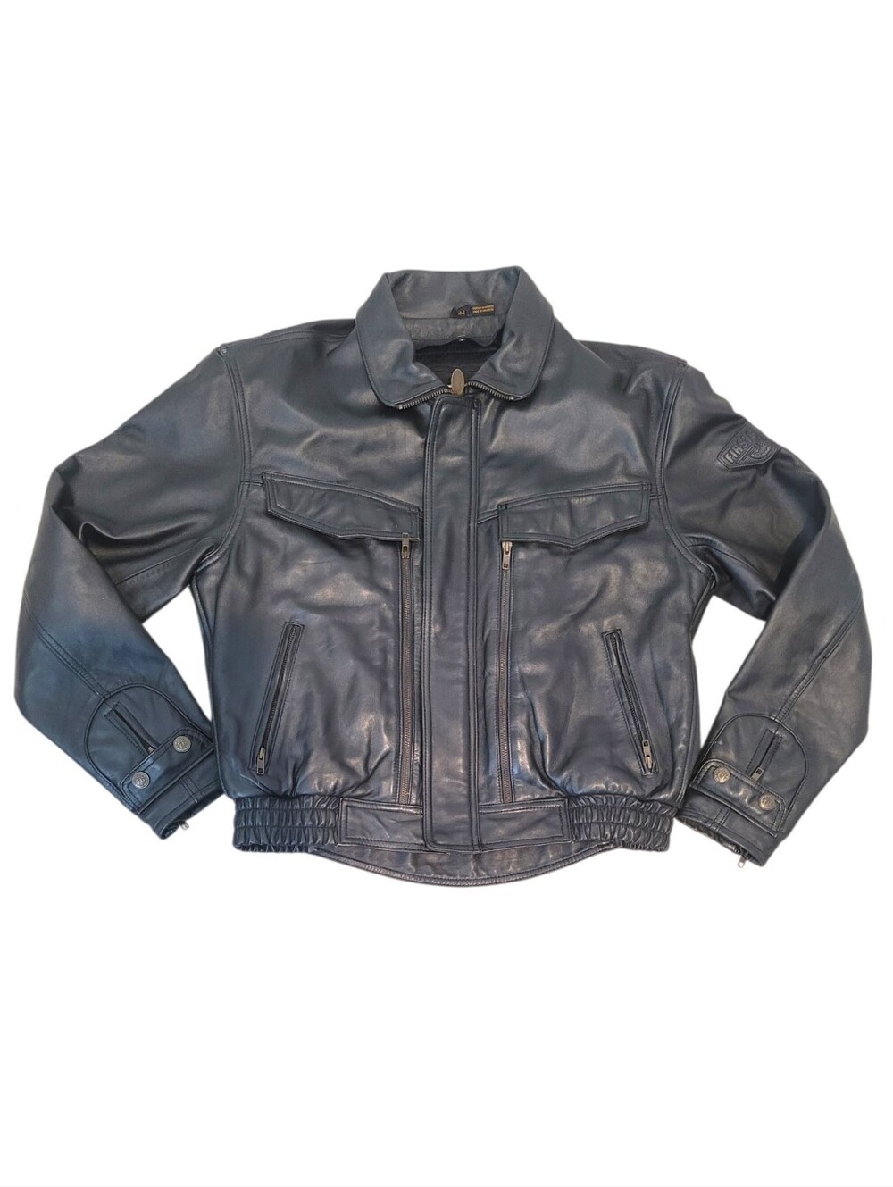 Vintage Firstgear Scout III Blacl Leather Mens Motorcycle Jacket